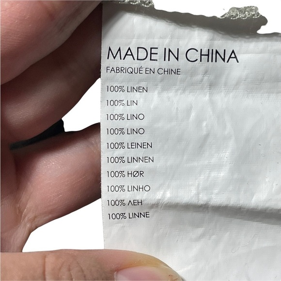 Club Monaco Gray Long Sleeve Linen Tee L - Picture 5 of 8